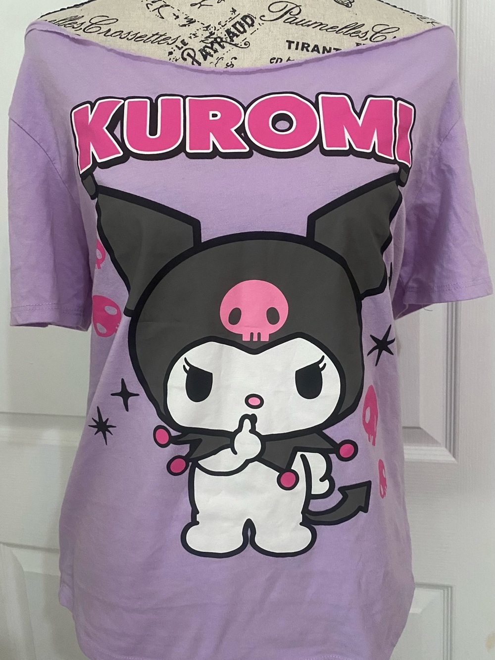 Sanrio Kuromi Tee Cut Off-The-Shoulder